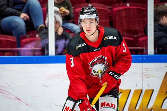 Malmö Redhawks Nuutti Viitasalo värmer upp innan