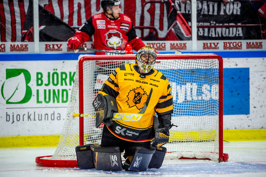 Skellefteås målvakt Alexander Hellnemo deppar