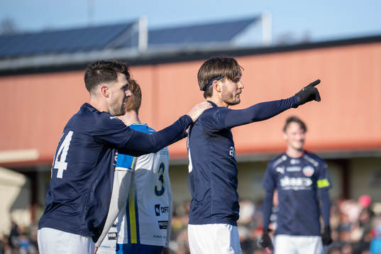 Helsingborgs Oliver Stojanović Fredin jublar