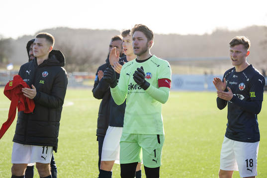 Helsingborgs Erik Ring, målvakt Kalle Joelsson  och Anton