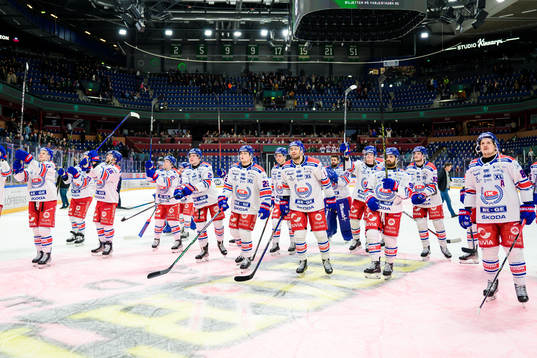 Oskarshamns spelare jublar
