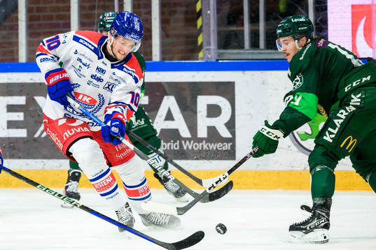 Oskarshamns Rasmus Bengtsson och Färjestads Joakim Nygård