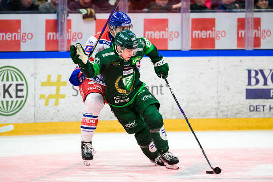 Oskarshamns Jiri Smejkal och Färjestads Joel Nyström