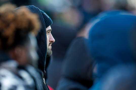 Varbergs Oliver Stanisic på läktaren