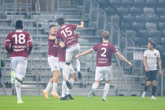Västerås spelare jublar