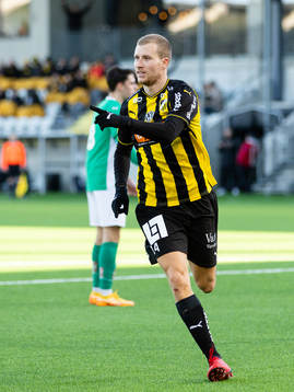 Häckens Simon Gustafson jublar