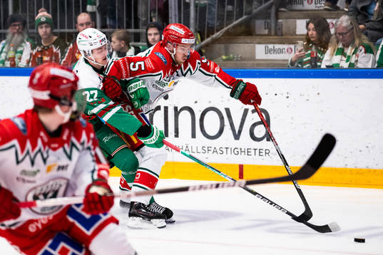 Rögles Linus Sjödin och Frölundas Filip Johansson