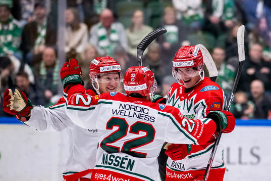 Frölundas Andreas Borgman och Loui Eriksson jublar