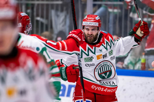Frölundas Anthony Greco jublar
