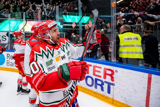 Frölundas Joel Lundqvist jublar