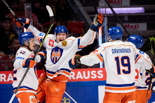 Tapparas Maksim Matushkin and Jori Lehterä celebrates