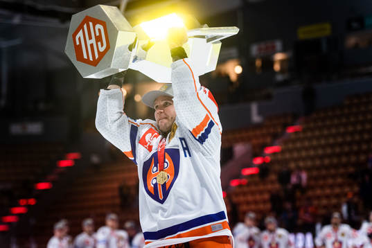 Tapparas Valtteri Kemiläinen celebrates with trophy