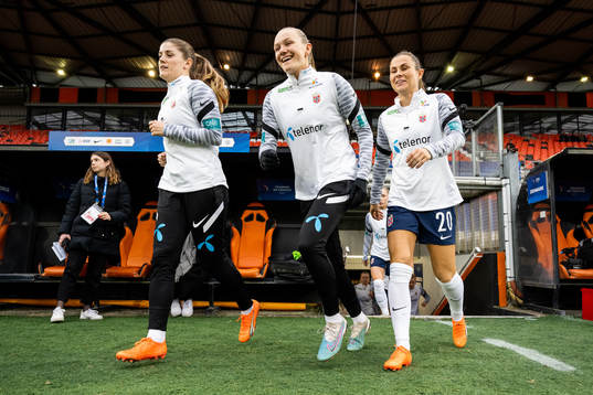 Maren Mjelde, Frida Maanum and Emilie Bosshard Haavi of