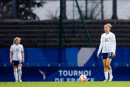 Celin Bizet Ildhusøy of Norway looks dejected