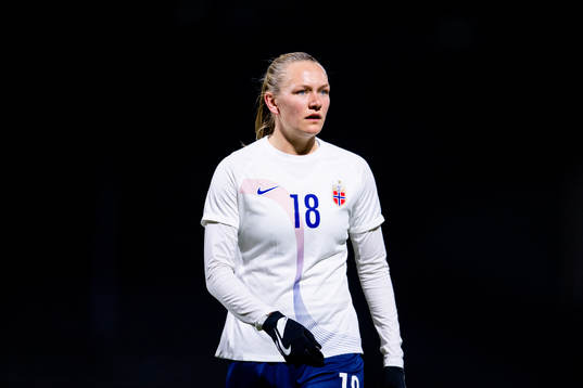 Frida Maanum of Norway in the half-time break