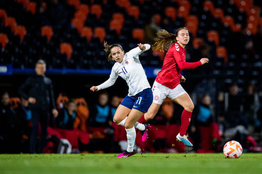 Guro Reiten of Norway and Emma Snerle of Denmark