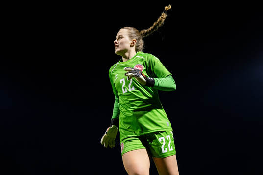 Goalkeeper Maja Bay Østergaard of Denmark