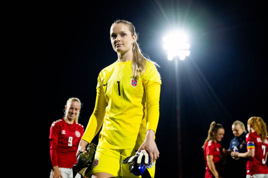 Goalkeeper Guro Pettersen of Norway looks dejected