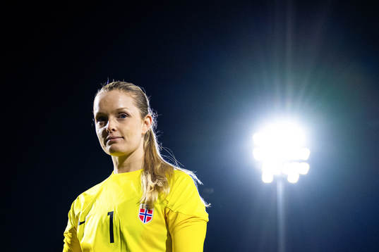 Goalkeeper Guro Pettersen of Norway