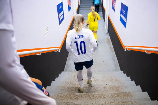 Thea Bjelde of Norway at half-time