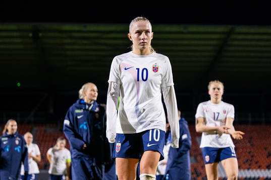Thea Bjelde of Norway looks dejected