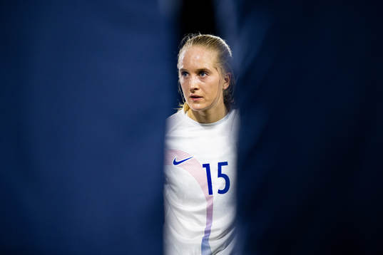 Amalie Eikeland of Norway looks dejected