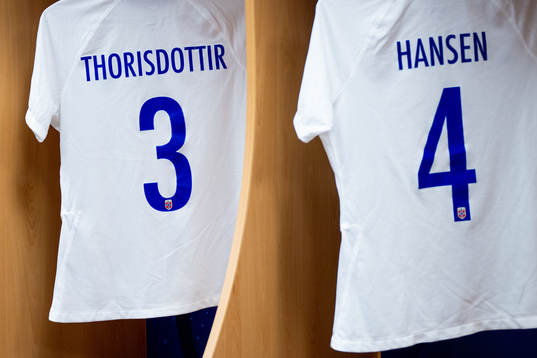 The kits of Maria Thorisdottir and Tuva Hansen of Norway in