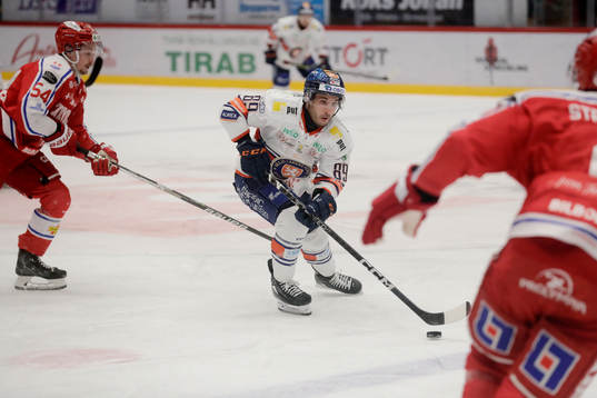 Växjös Jayden Halbgewachs och Timrås Jonathan Dahlén