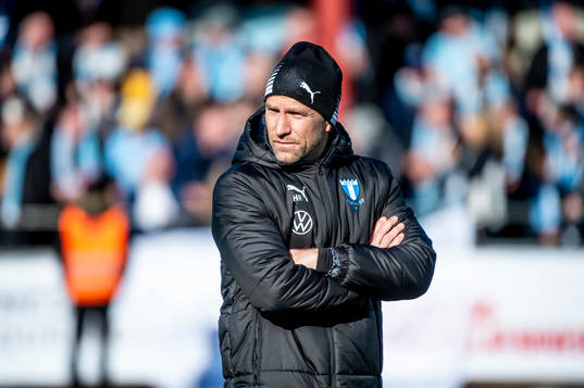 Malmö FFs tränare Henrik Rydström innan fotbollsmatchen