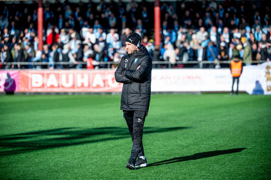 Malmö FFs tränare Henrik Rydström innan fotbollsmatchen