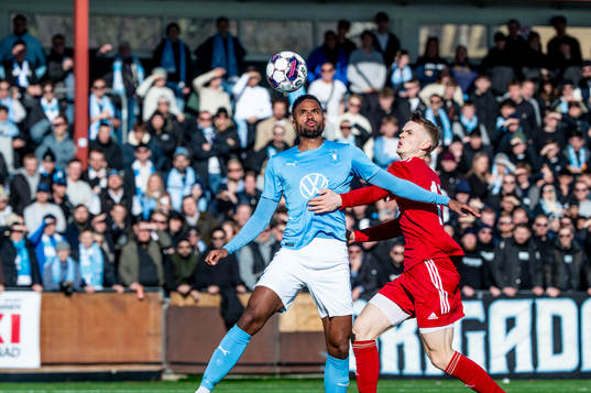 Malmö FFs Isaac Kiese Thelin mot Skövde AIKs Lukas Rhöse