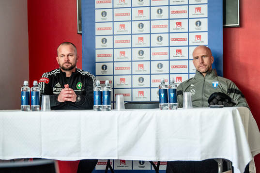 Skövde AIKs tränare Tobias Linderoth och Malmö FFs