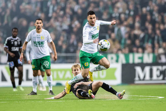 Hammarbys Abdelrahman Saidi och Brages Henry Sletsjøe