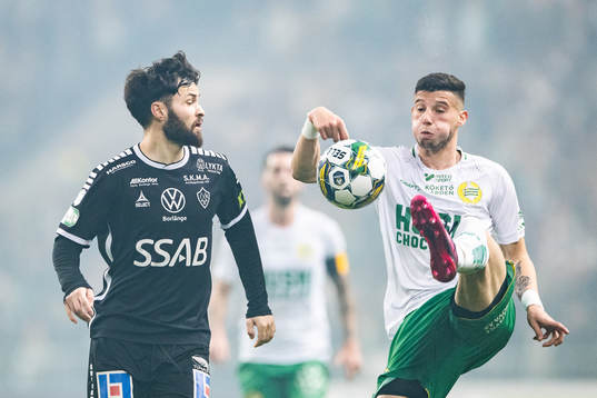 Brages Jonathan Tamimi och Hammarbys Viktor Djukanovic