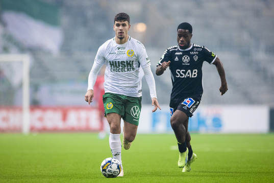 Hammarbys Edvin Kurtulus och Brages Kevin Appiah Nyarko