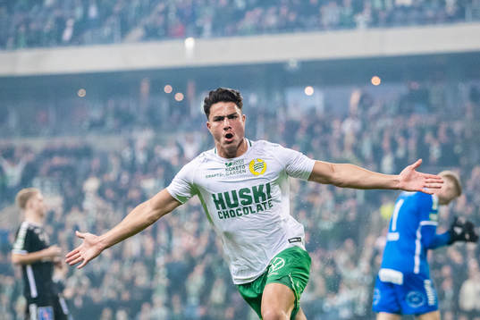 Hammarbys Jusef Erabi jublar
