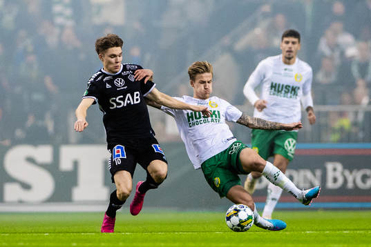 Brages Gustav Berggren och Hammarbys Fredrik Hammar