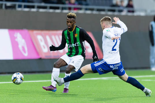 GAIS Rickard Emeka Friday och Norrköpings Dino Salihovic