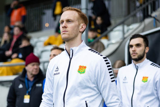 GAIS Viktor Kruger innan fotbollsmatchen i Svenska Cupen