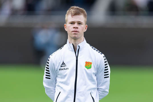 GAIS  Filip Gustafsson innan fotbollsmatchen i Svenska