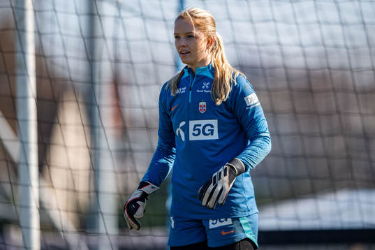 Goalkeeper Guro Pettersen of Norway