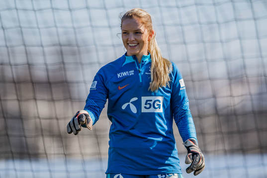 Goalkeeper Guro Pettersen of Norway