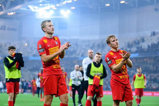 Landskronas Melker Widell och Edvin Dahlqvist deppar