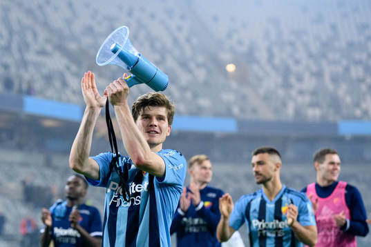 Djurgårdens Oliver Berg jublar