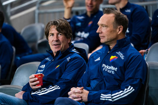 Djurgårdens tränare Kim Bergstrand och tränare Thomas