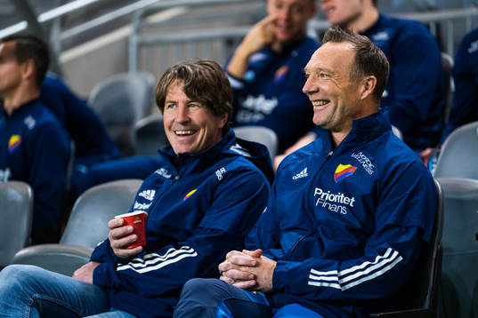 Djurgårdens tränare Kim Bergstrand och tränare Thomas
