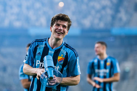 Djurgårdens Oliver Berg jublar