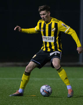 IFK Hässleholms Axel Henriksson i träningsmatchen mellan