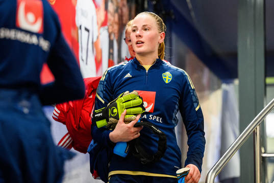 Goalkeeper Tove Enblom of the Swedish women's national