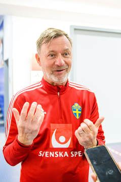 Head coach Peter Gerhardsson of the Swedish women's